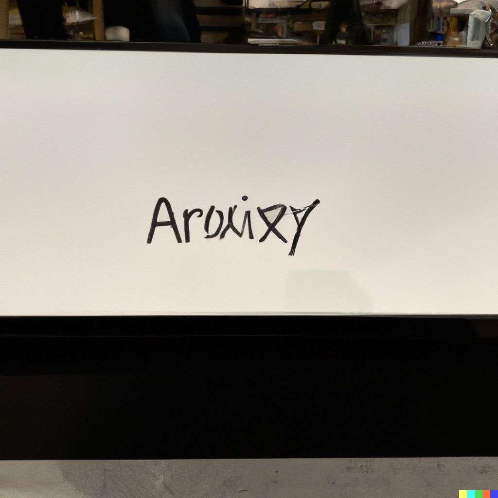 a representation of anxiety in an Apple Store